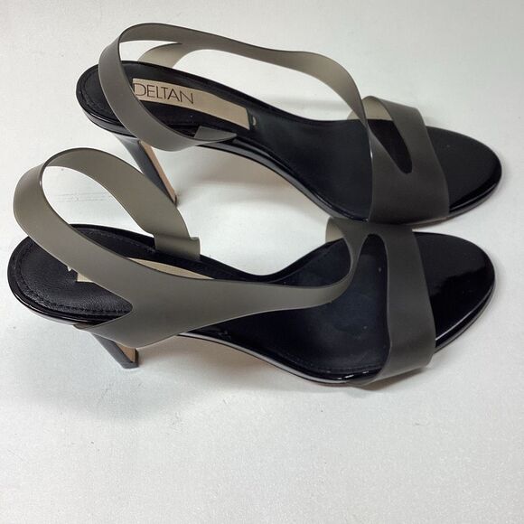 Deltan Black Clear Vinyl Open Toe Jelly Stiletto Pumps Women’s Size 8 - Picture 4 of 12